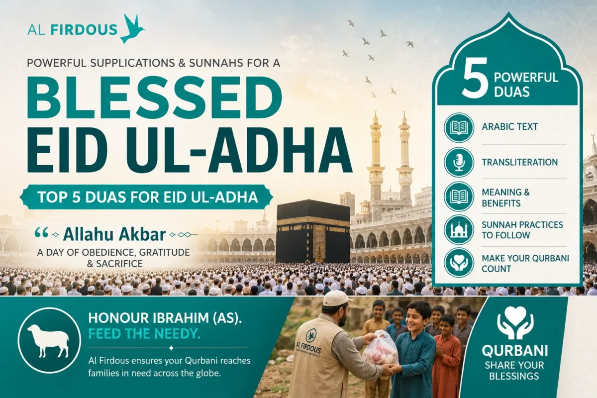 top 5 duas for eid ul adha, alfirdous uk
